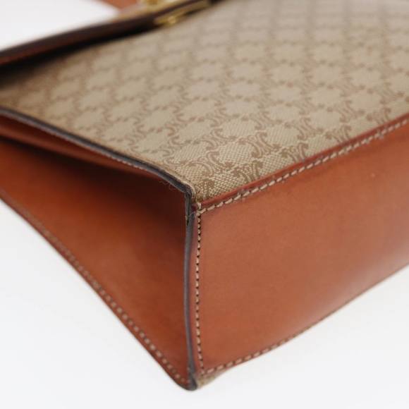 CELINE Macadam Canvas Hand Bag 2way Beige Auth 84755 - Picture 14 of 16